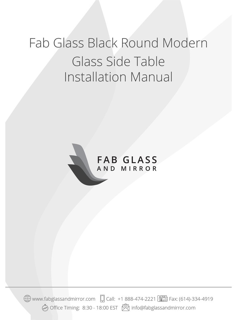 FAB GLASS AND MIRROR FABEDTBLE1010 User manual