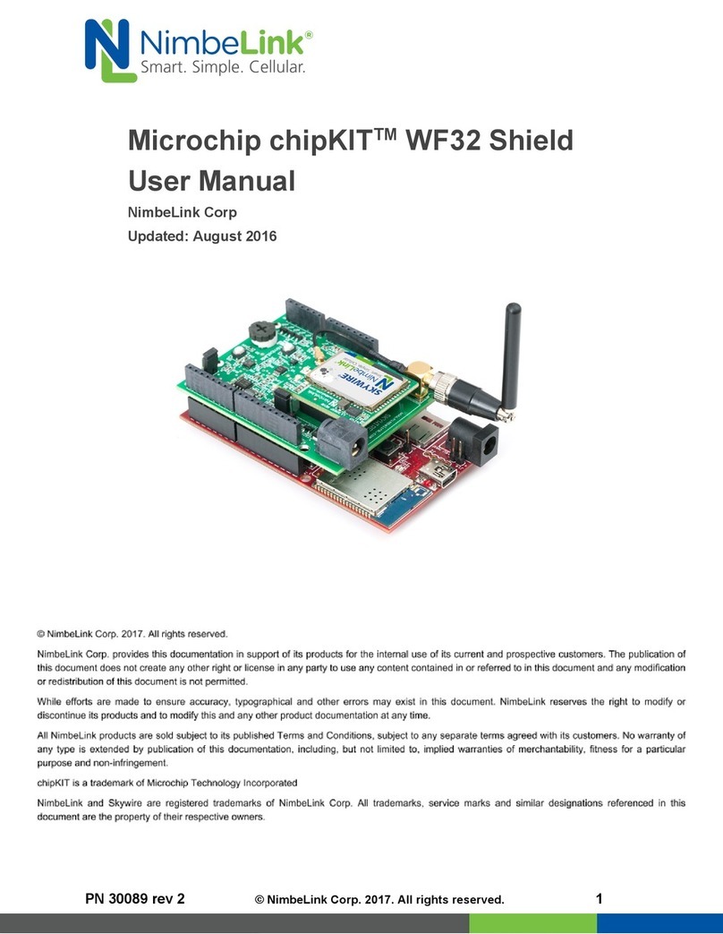 NimbeLink Microchip chipKIT WF32 Shield user manual
