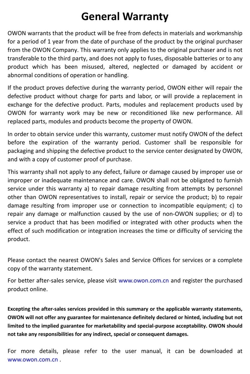 Owon B35 User manual