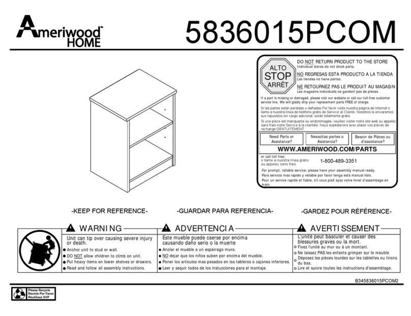 Ameriwood HOME 5836015PCOM Assembly instructions