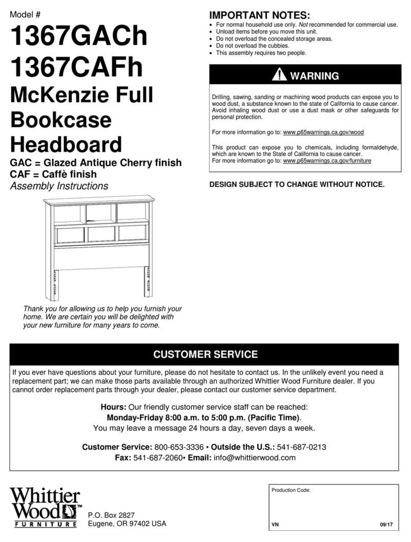 Whittier Wood 1367GACh User manual