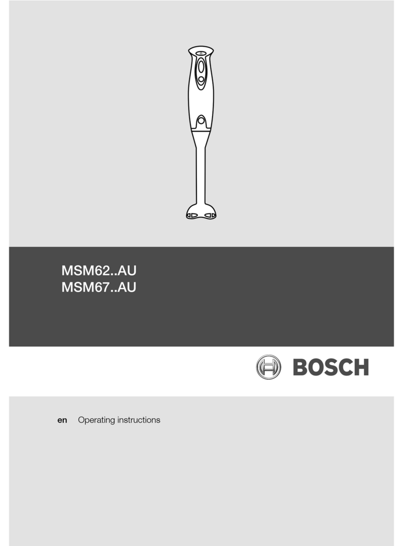 Bosch MSM62..AU series operating instructions