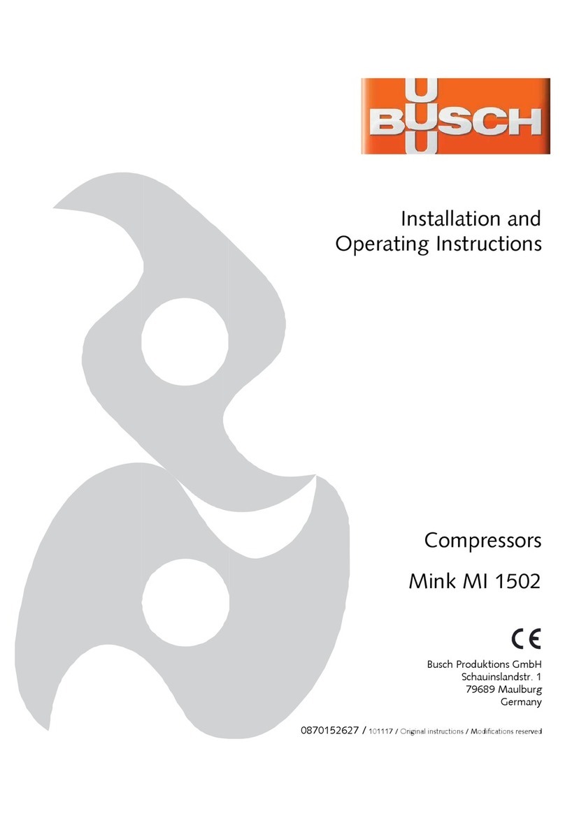 BUSCH Mink MI 1502 Installation and operating instructions BUSCH Mink MI 1502 Installation and operating instructions