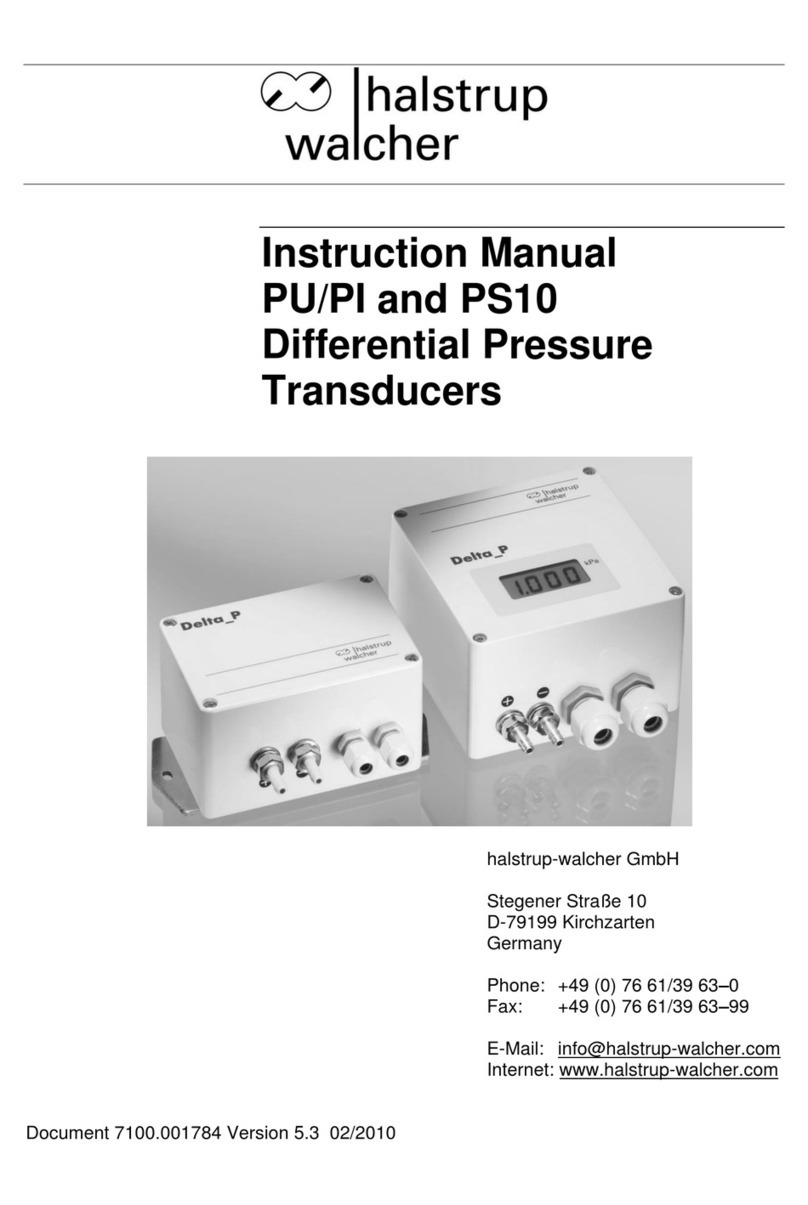 halstrup-walcher PU10 instruction manual halstrup-walcher PU10 instruction manual