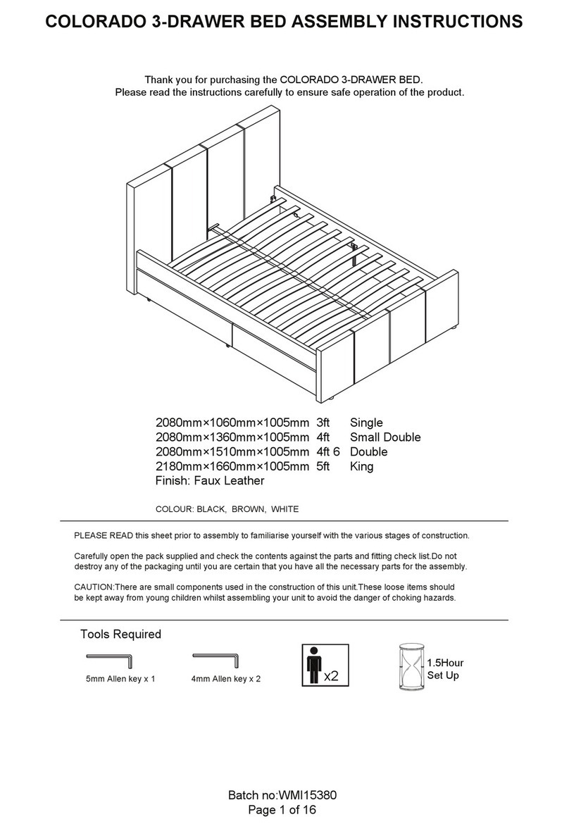 GFW COLORADO 3-DRAWER BED Assembly instructions GFW COLORADO 3-DRAWER BED Assembly instructions