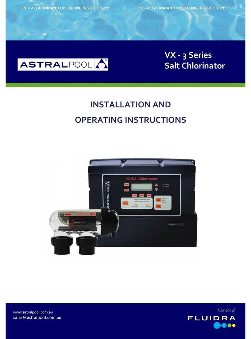 Astral Pool VX - 3 Series Installation and operating instructions Astral Pool VX - 3 Series Installation and operating instructions