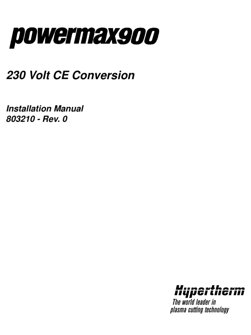 Hypertherm Powermax 900 User manual