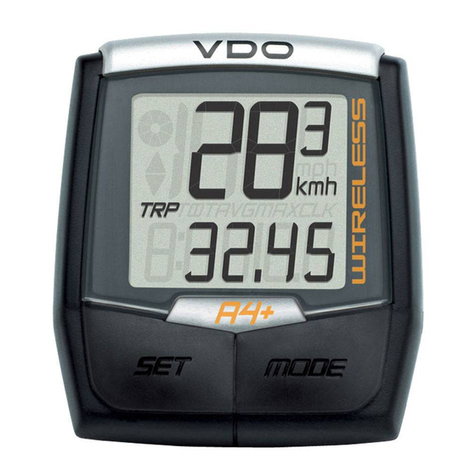 VDO Cyclecomputing A4 Plus User manual