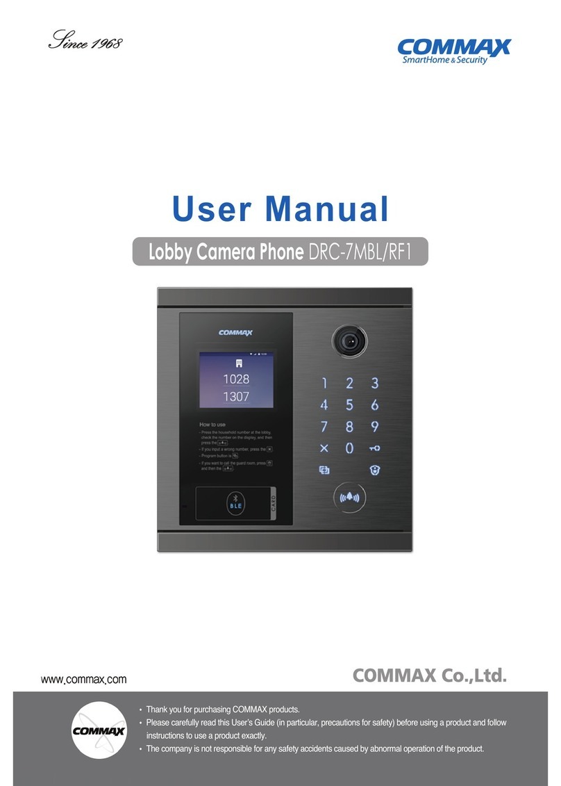 Commax DRC-7MBL/RF1 User manual Commax DRC-7MBL/RF1 User manual