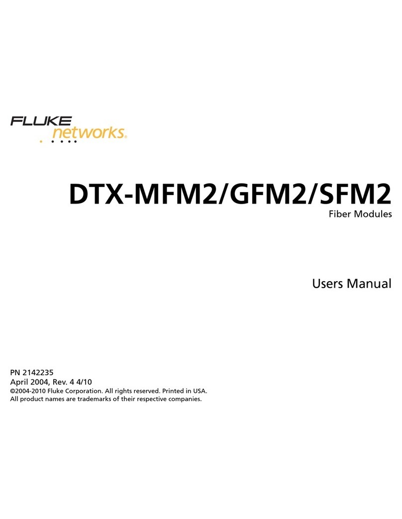 Fluke DTX-MFM2 user manual Fluke DTX-MFM2 user manual