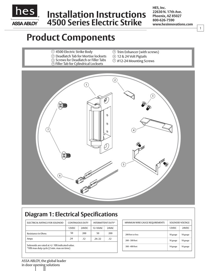 HES 4500 Series installation instructions