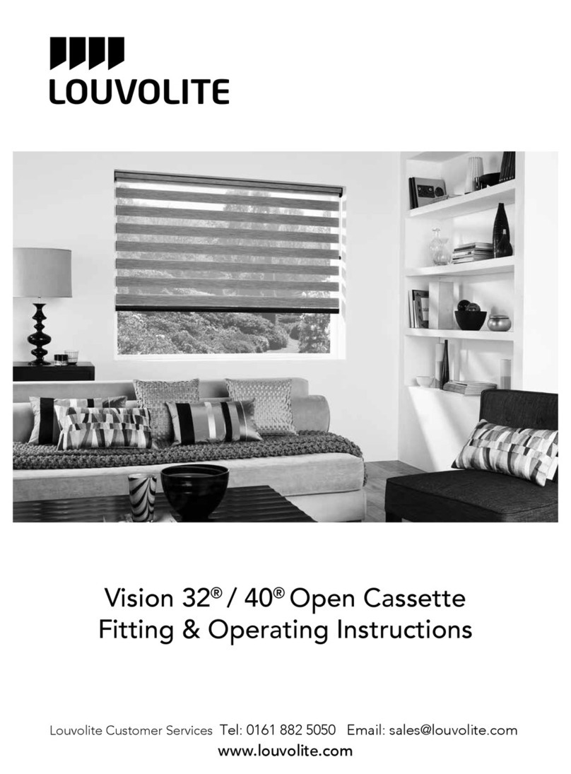 Louvolite Vision 32 Open Cassette Fitting & operating instructions