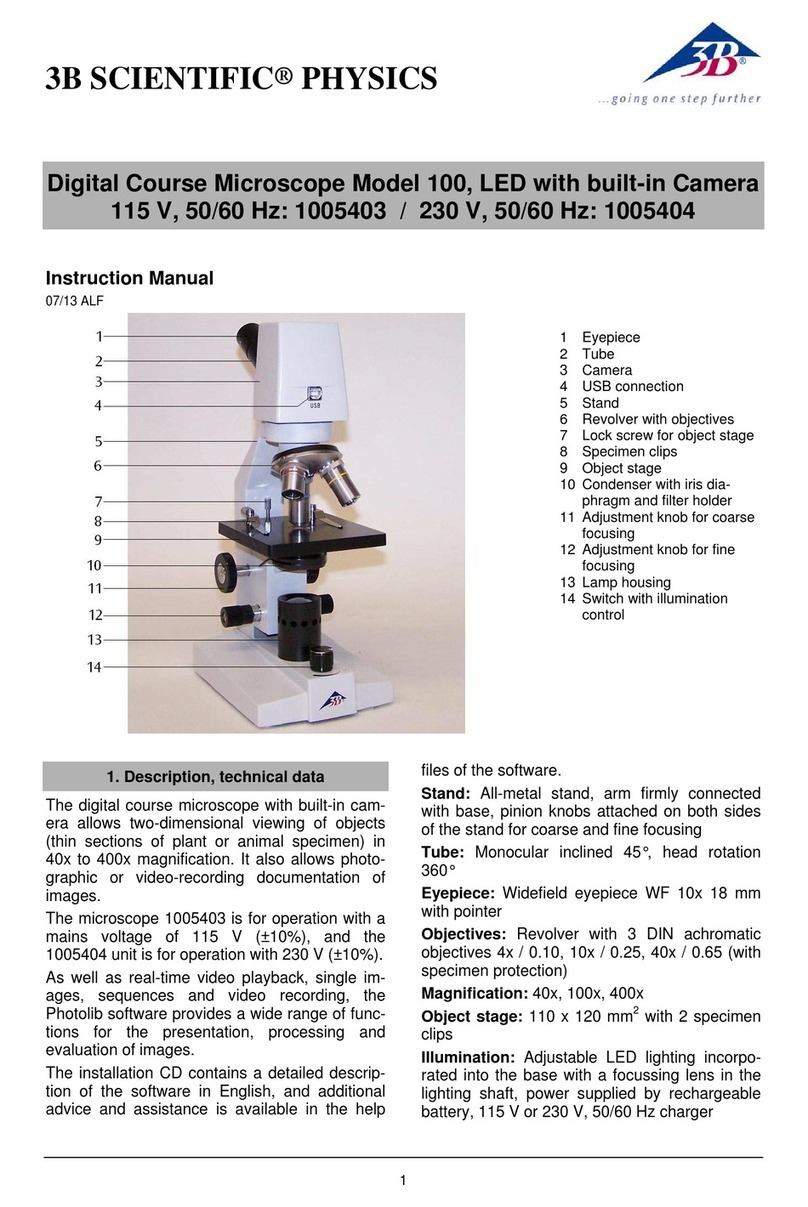 3B SCIENTIFIC PHYSICS 100 User manual