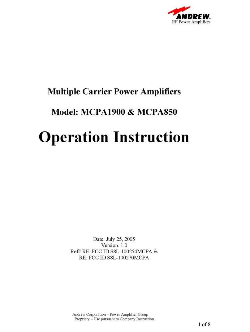 Andrew MCPA1900 Technical manual