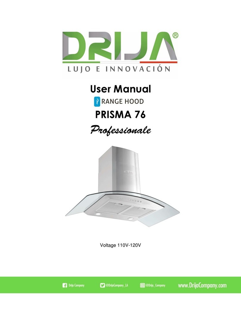 Drija PRISMA 76 Professionale user manual