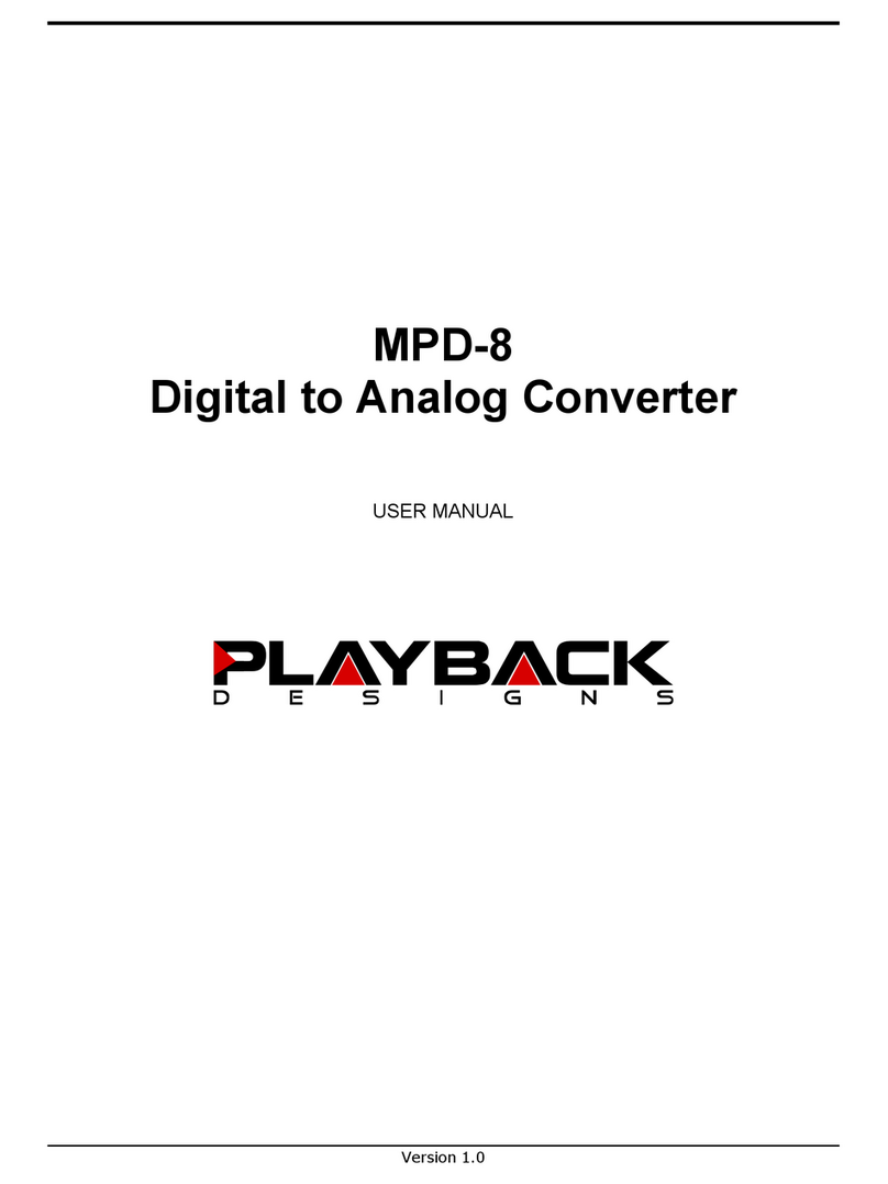 Playback Designs MPD-8 user manual