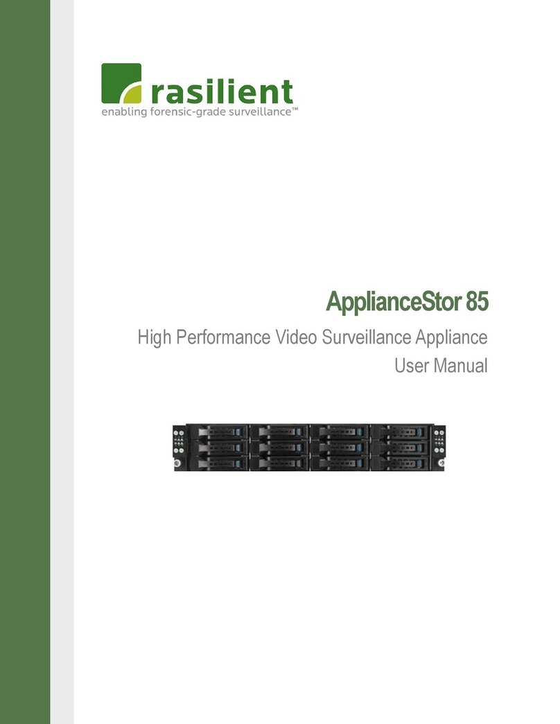 Rasilient ApplianceStor 85 user manual