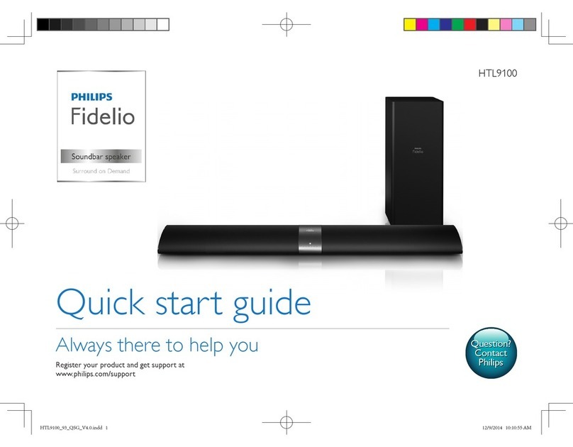 Philips Fidelio HTL9100 quick start guide