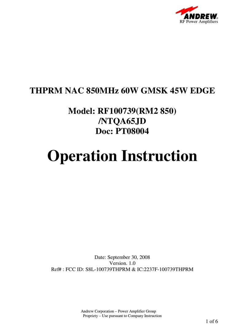 Andrew RF100739 Technical manual