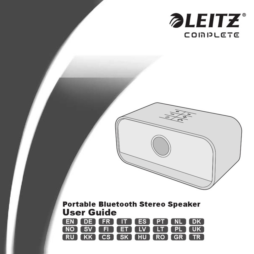LEITZ Complete Portable Bluetooth Stereo Speakers user guide