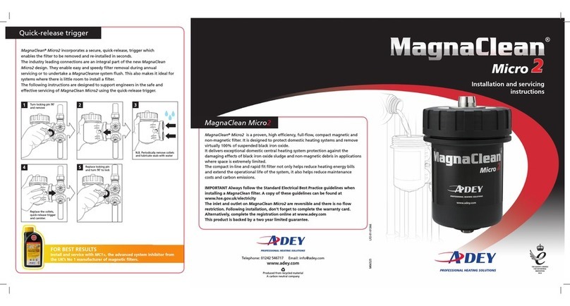 Adey MagnaClean Micro 2 Installation and servicing instructions Adey MagnaClean Micro 2 Installation and servicing instructions