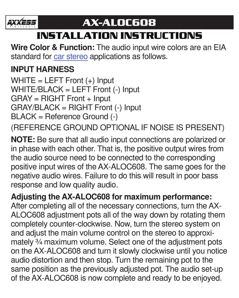 Axxess AX-ALOC608 User manual