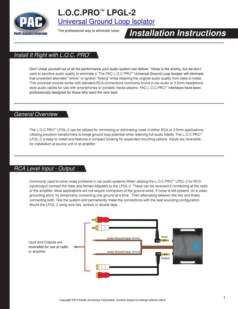 PAC L.O.C.PRO LPGL-2 User manual