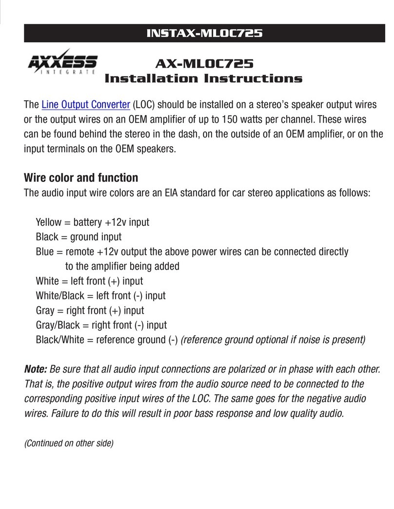 Axxess AX-MLOC725 User manual