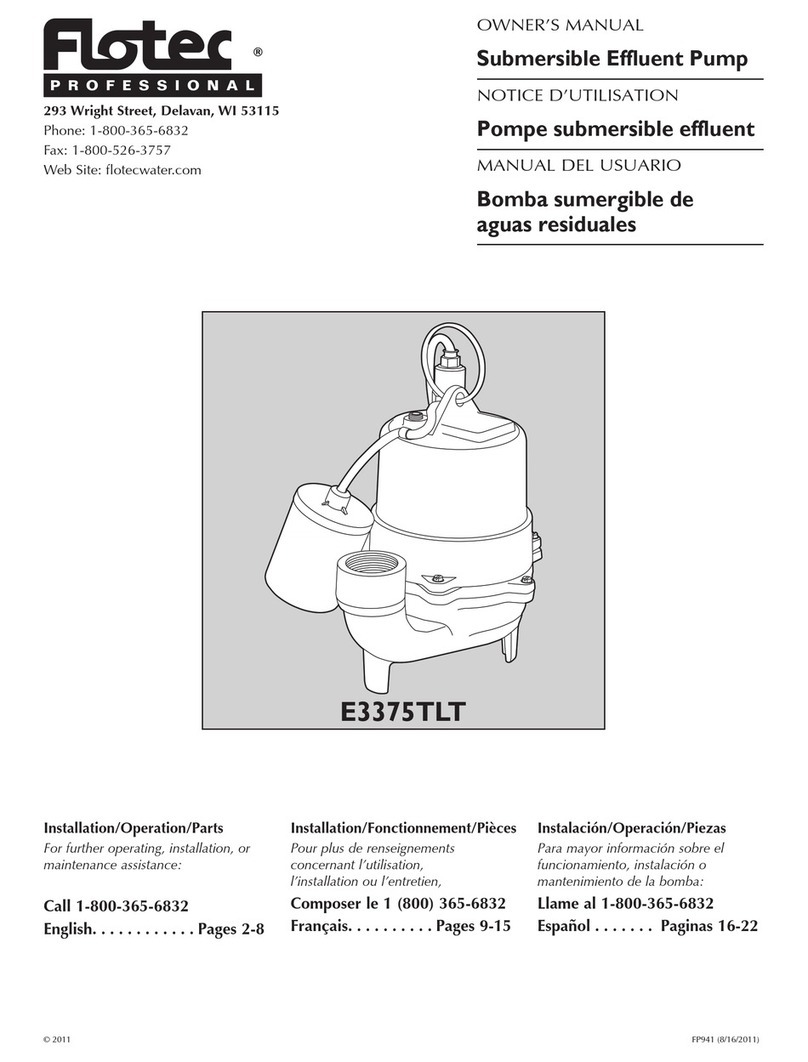 Flotec E3375TLT User manual