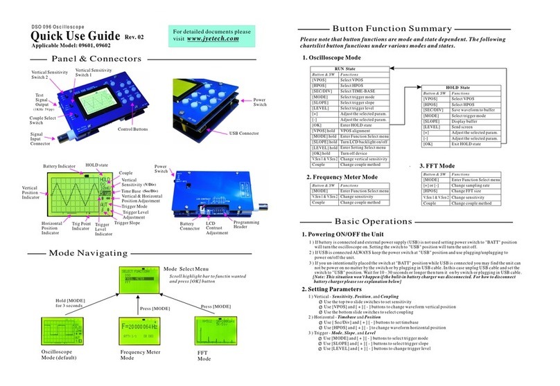 JYE Tech DSO 096 Quick use guide