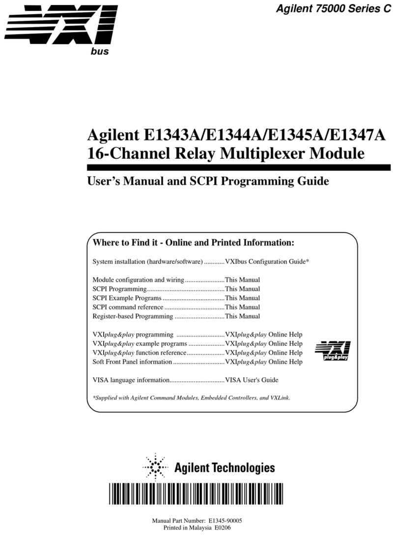 Agilent Technologies E1343A User's manual and programming guide