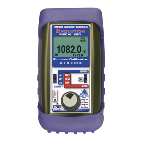 PIE PIECAL 820 User manual