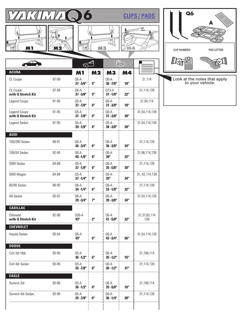 Yakima Q6 User manual