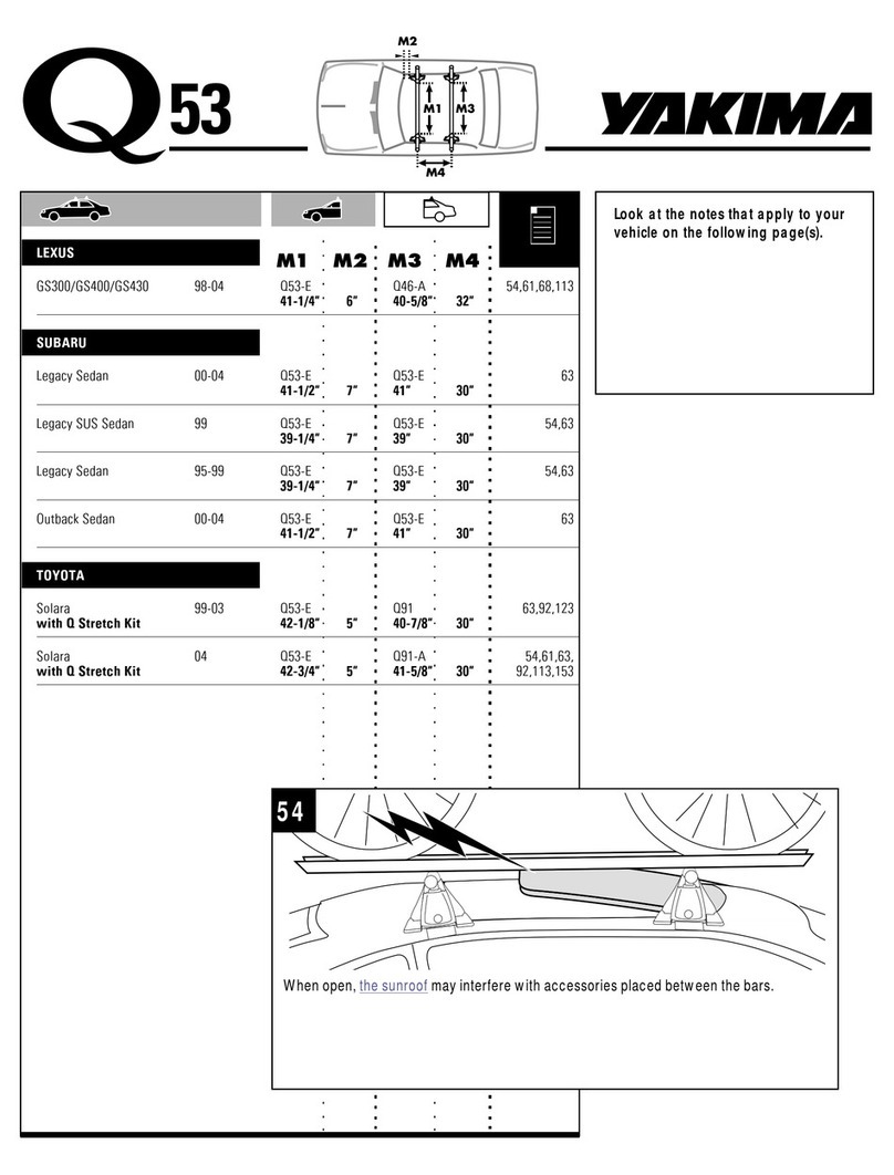 Yakima Q53 User manual Yakima Q53 User manual