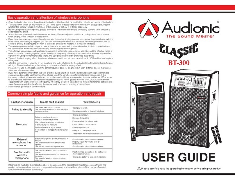 Audionic Classic BT-300 user guide