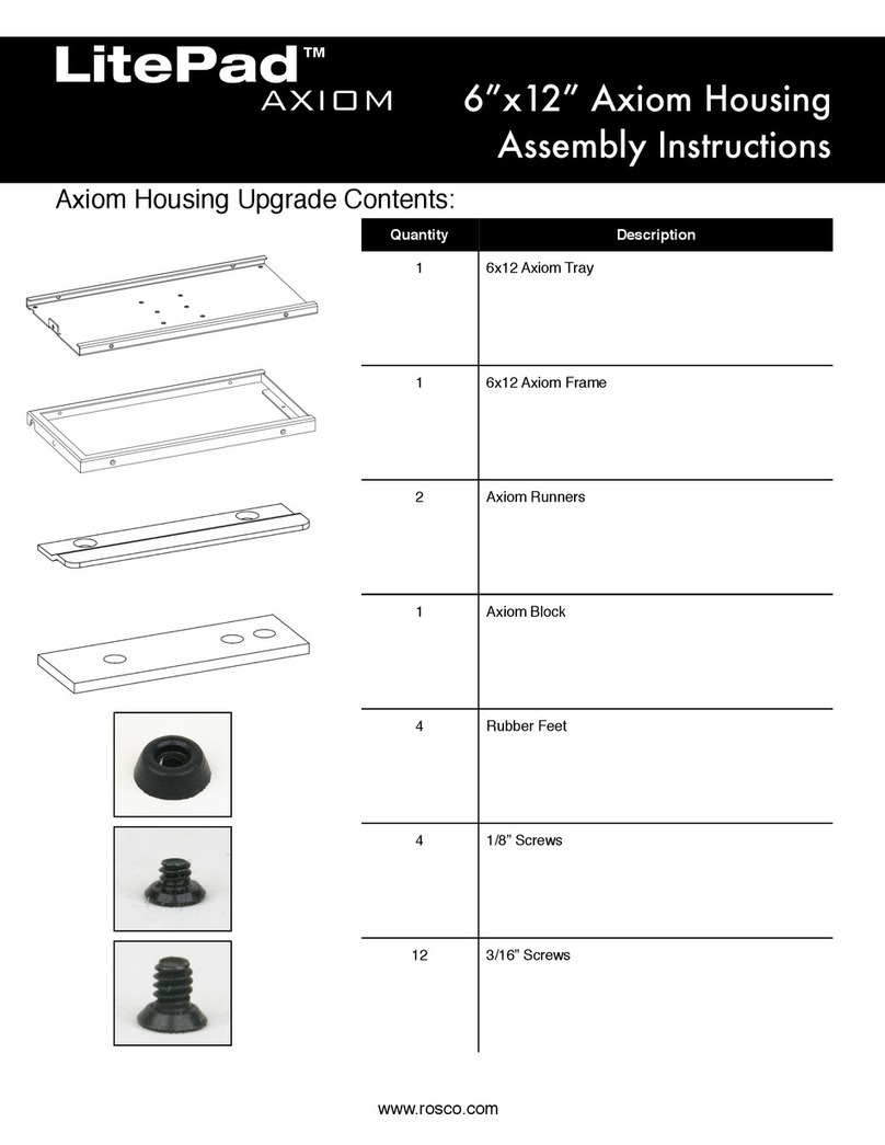 Rosco LitePad AXIOM Assembly instructions