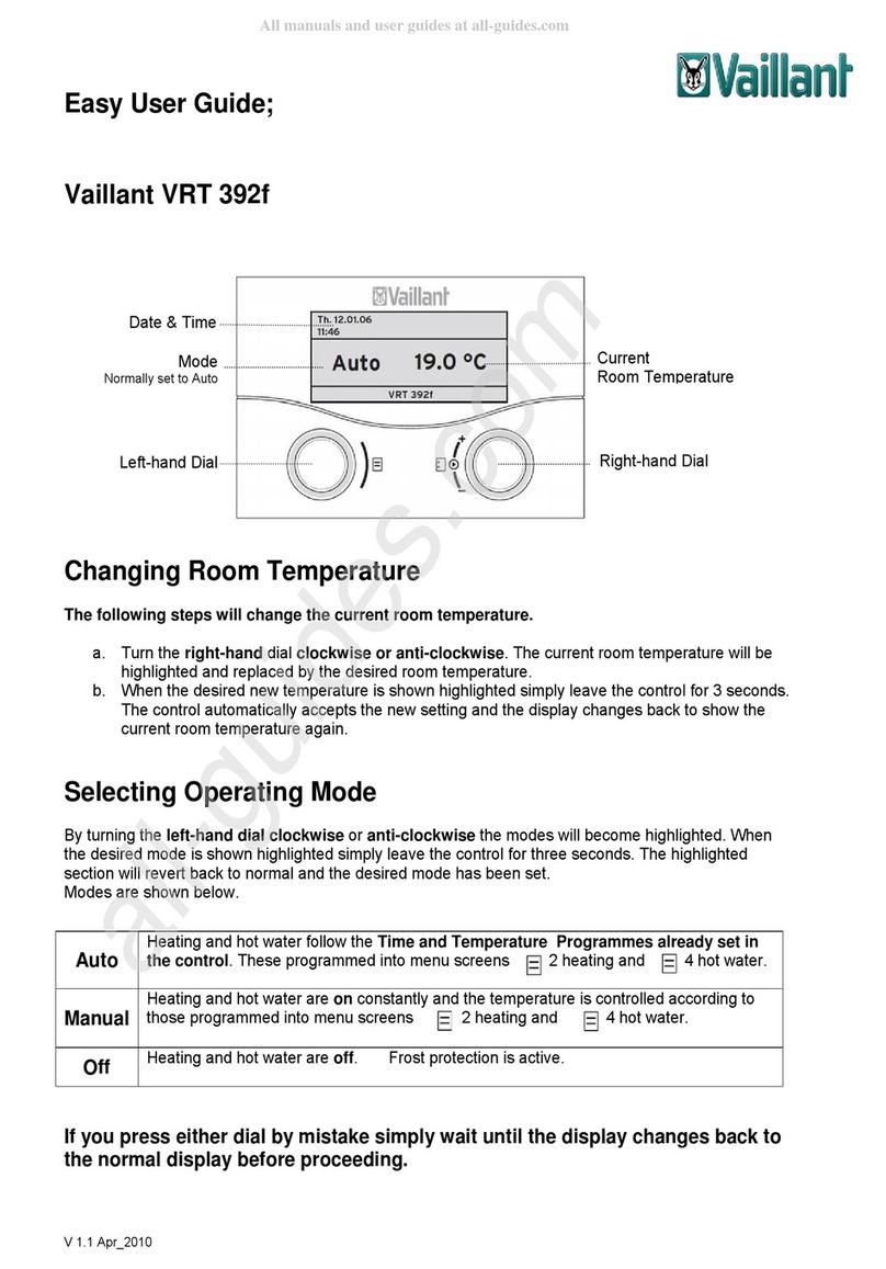 Vaillant VRT 392f User manual