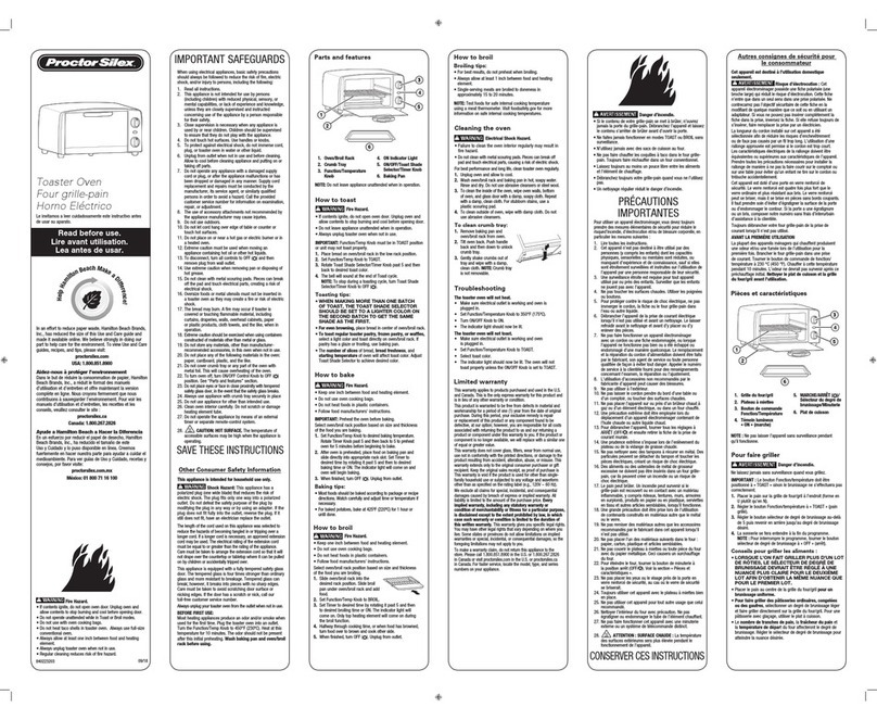 Proctor-Silex 31118 User manual