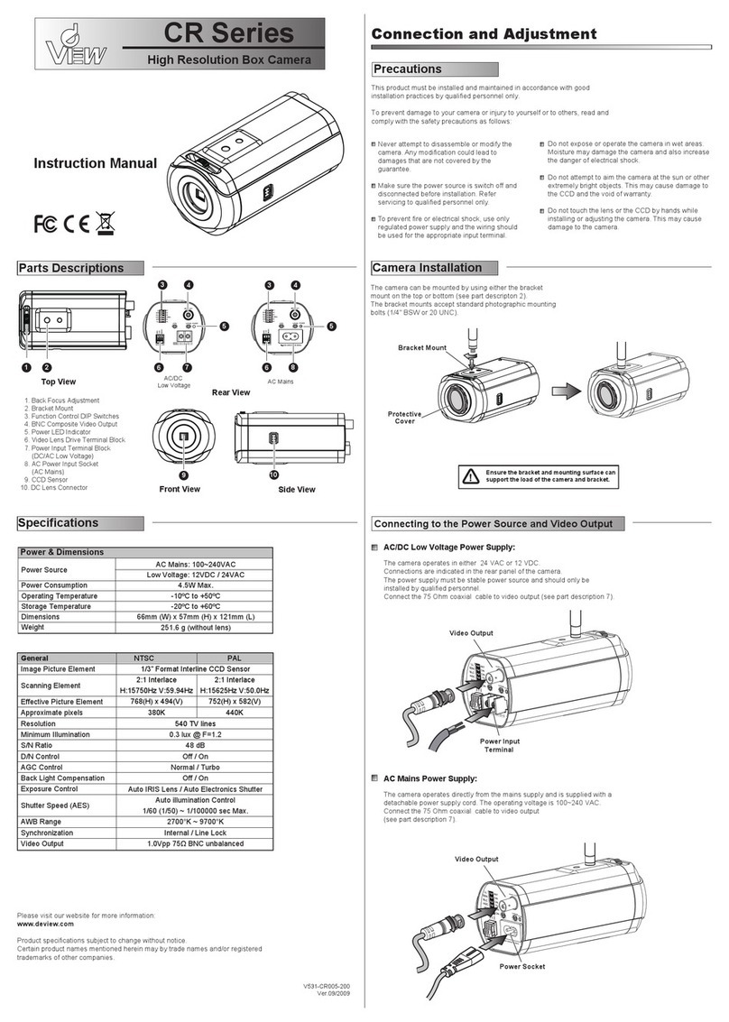 DeView CR Series instruction manual