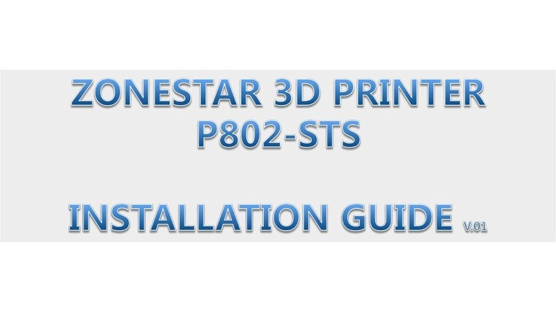 Zonestar P802-STS installation guide