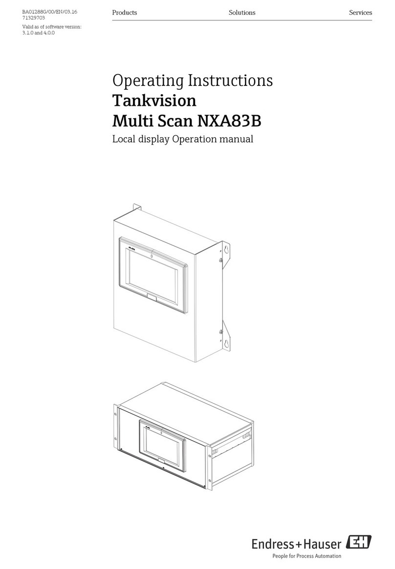 Endress+Hauser Tankvision Multi Scan NXA83B User manual