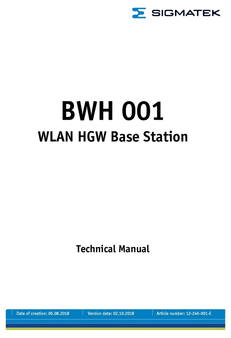 SIGMA TEK BWH 001 Technical manual