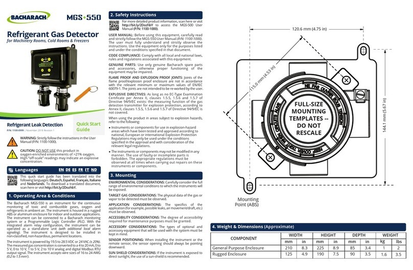 Bacharach MGS 550 User manual