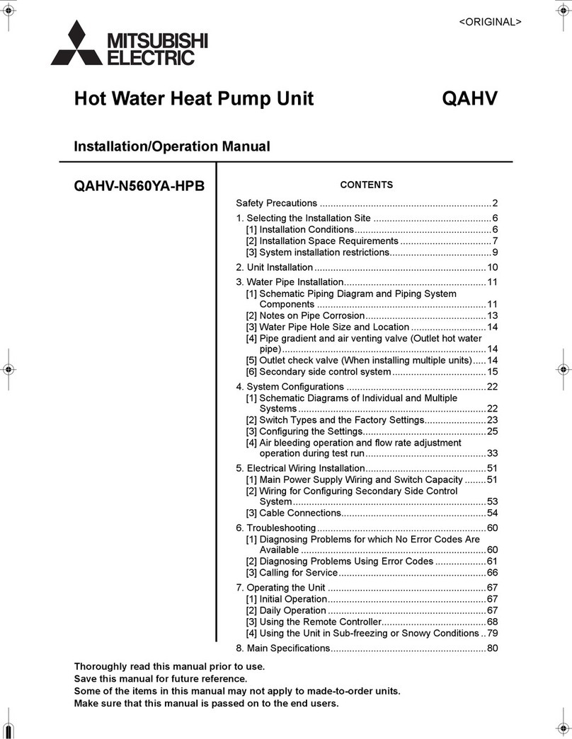 Mitsubishi Electric QAHV-N560YA-HPB User manual Mitsubishi Electric QAHV-N560YA-HPB User manual
