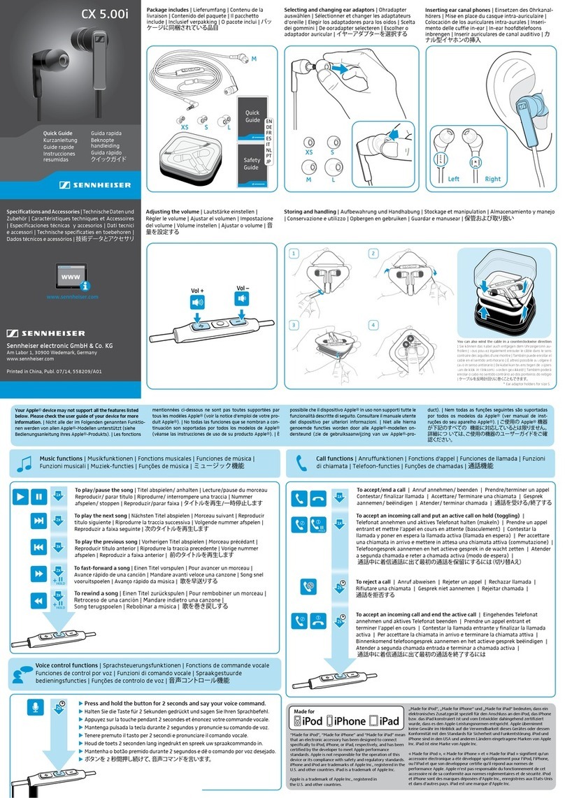 Sennheiser CX 5.00i User manual