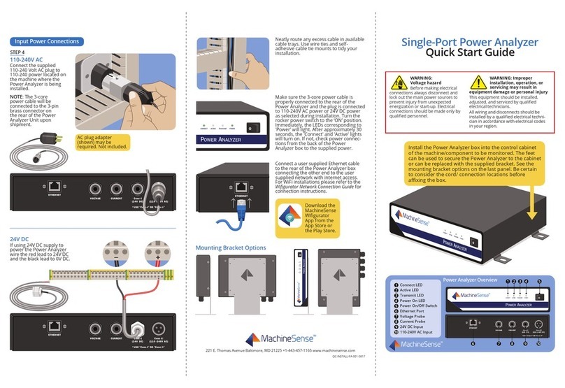 MachineSense Single-Port Power Analyzer quick start guide