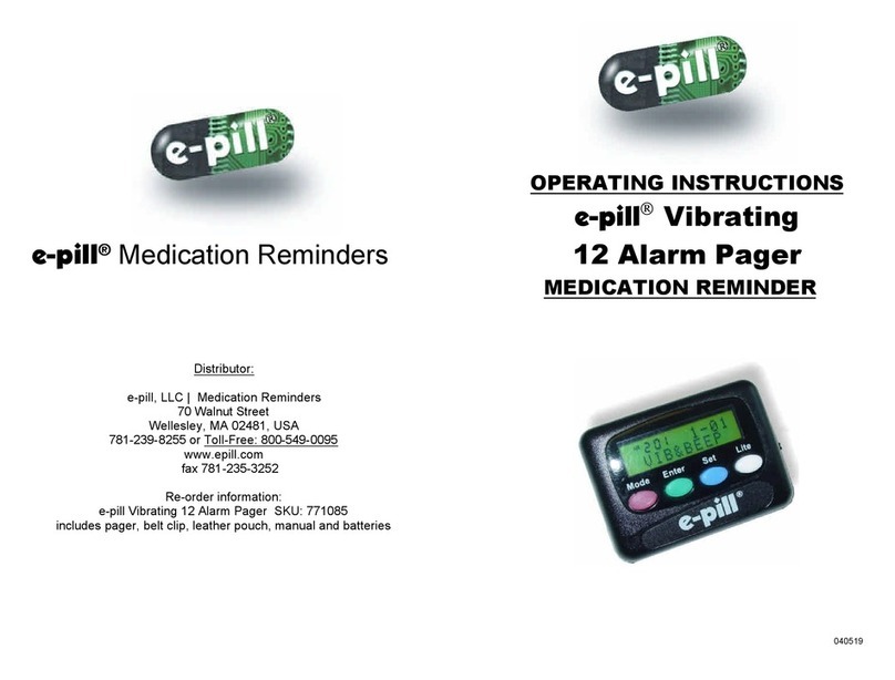 E-Pill Vibrating 12 Alarm Pager User manual E-Pill Vibrating 12 Alarm Pager User manual