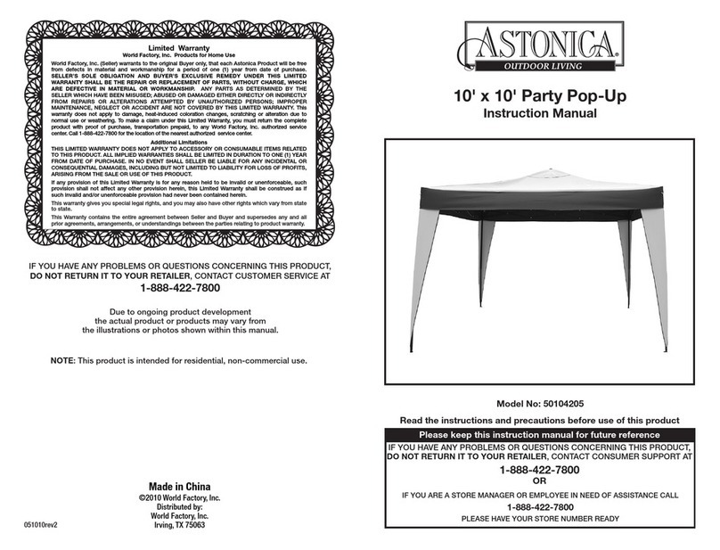 Astonica Party Pop-Up instruction manual