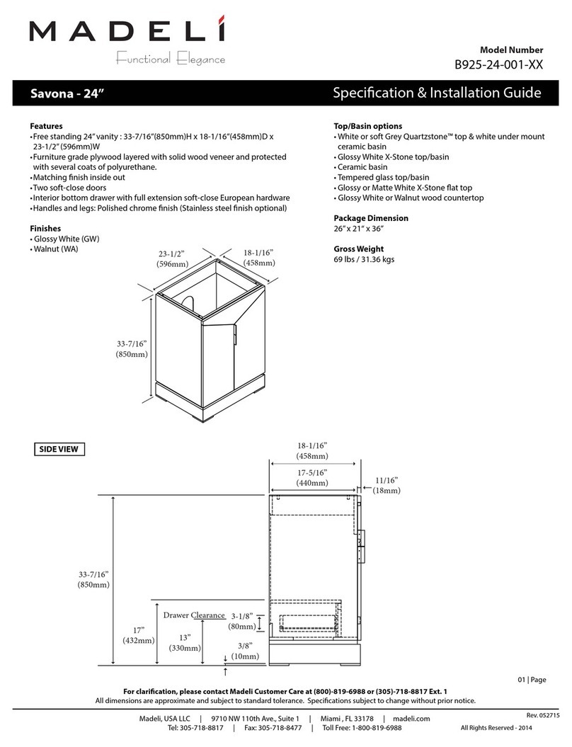 Madeli Savona User manual Madeli Savona User manual
