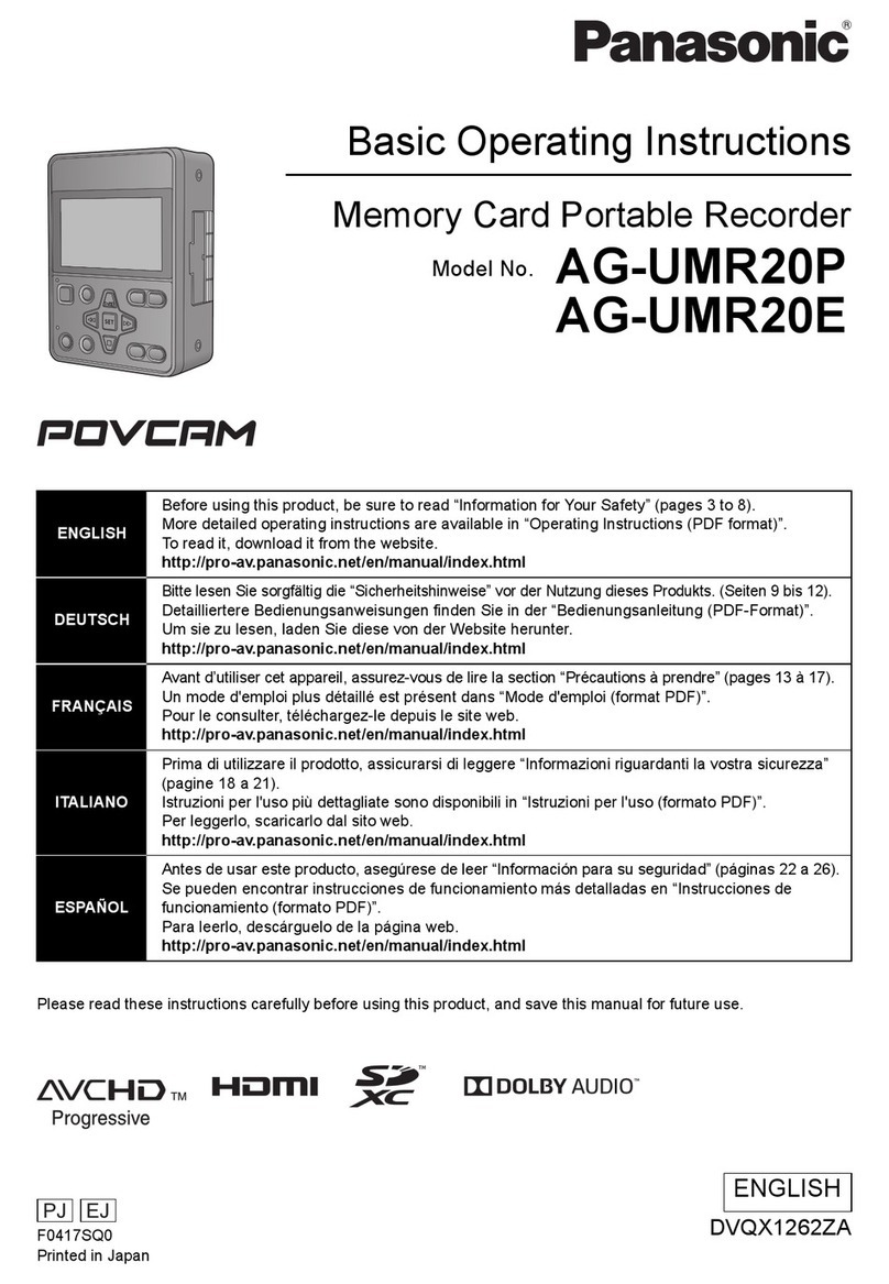 Panasonic AG-UMR20P Technical specifications